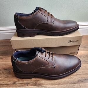 ❗️NWT❗️Men's Clarks Burchill Derby Brown Leather Shoe Size 11.5